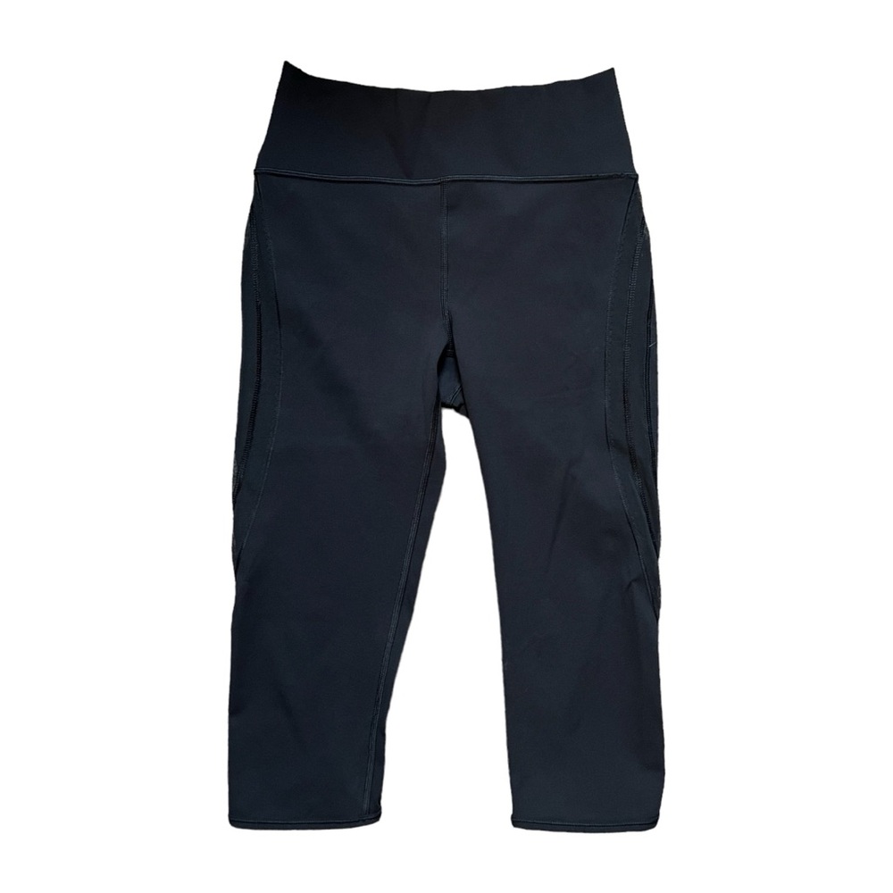 Lululemon Sun Setter Crop 17” Full-On Luxtreme Black Leggings Size 6